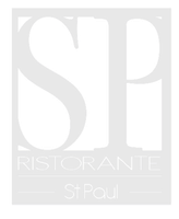 Logo du Ristorante St Paul : initiales « SP » en caractères gras blancs, avec « RISTORANTE » et « St Paul » en dessous.