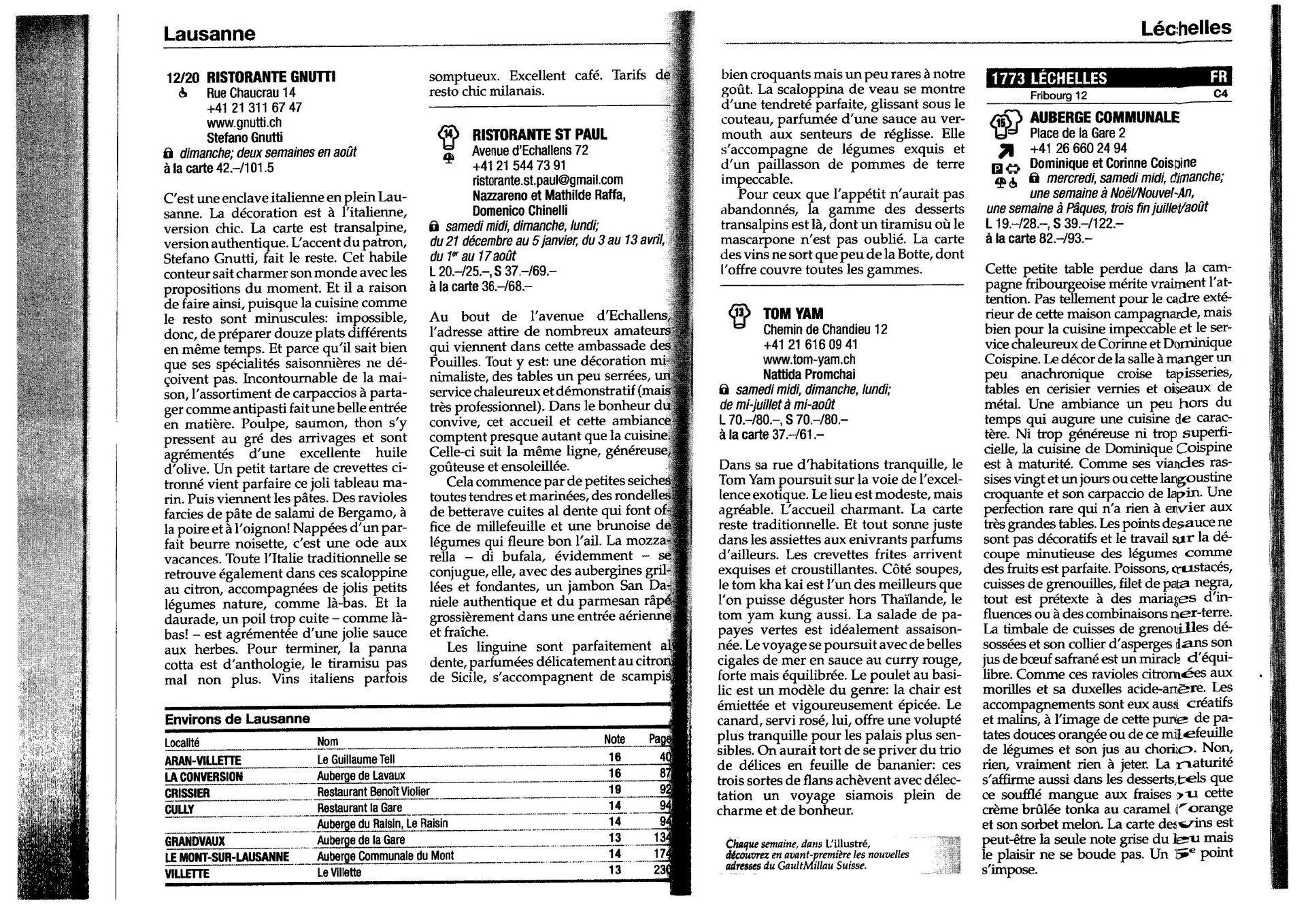 Article de journal sur deux pages. Texte dense avec titres, paragraphes et tableau de données.
