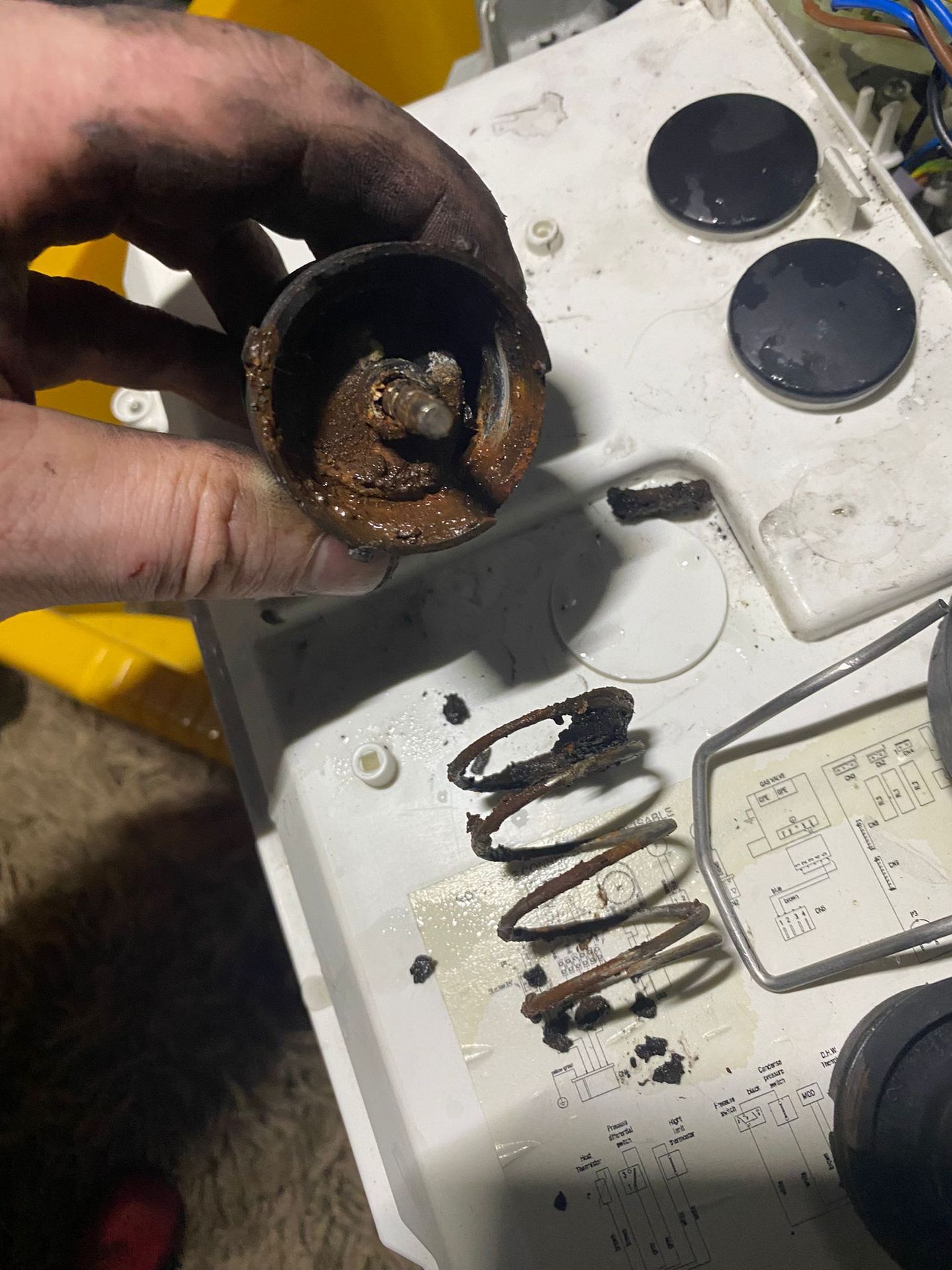 Blocked boiler valve found during service in Aberdeen
