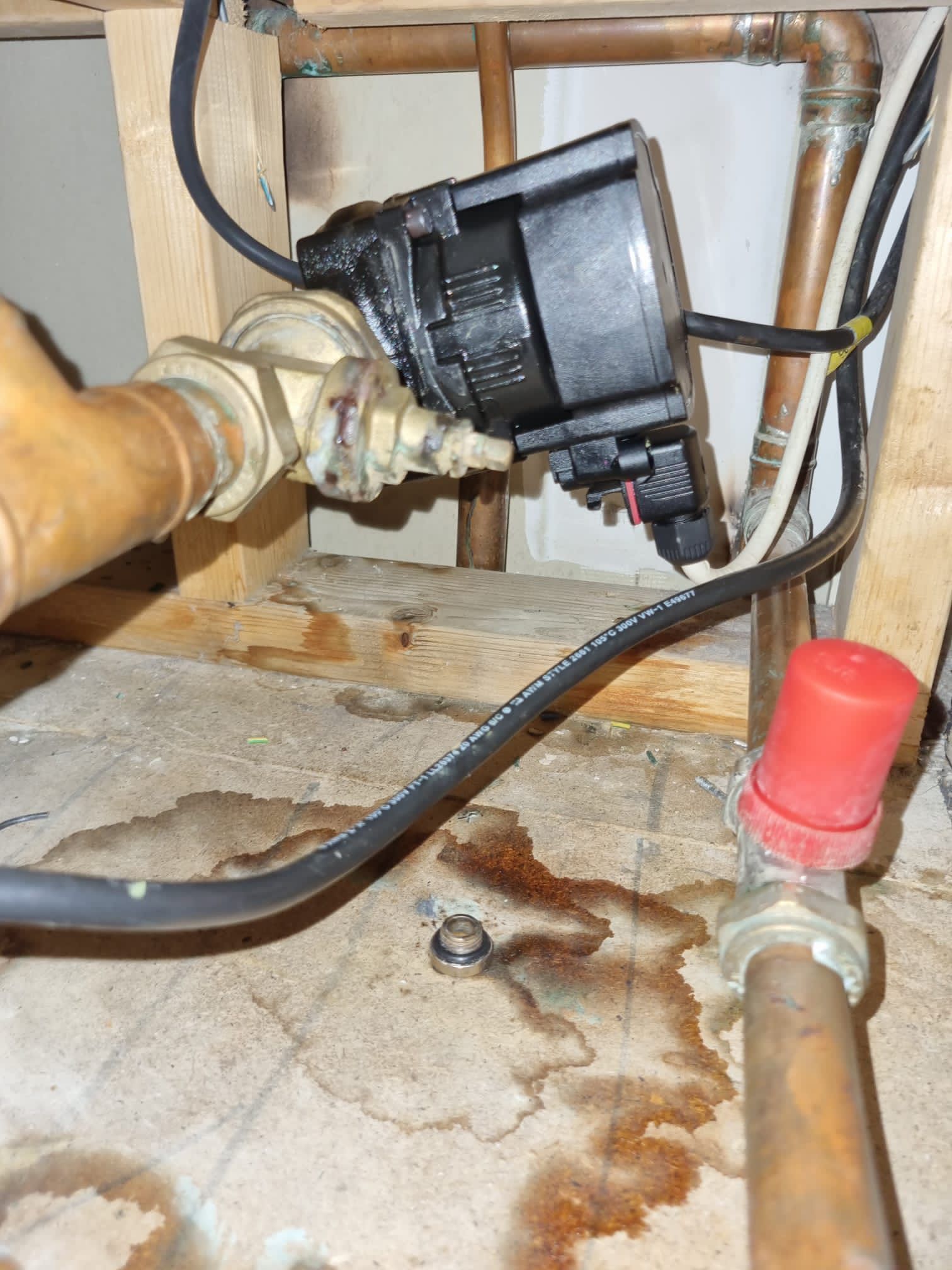 Gas pipework connected to boiler system in Aberdeen home
