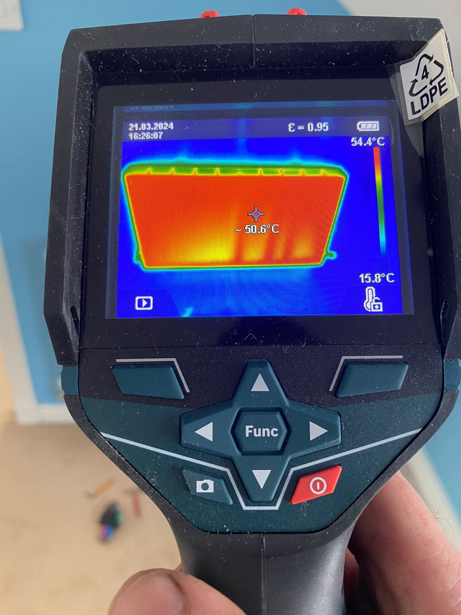 Thermal camera checking heating efficiency in Aberdeen home