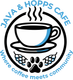 A logo for java & hopps cafe where coffee meets community