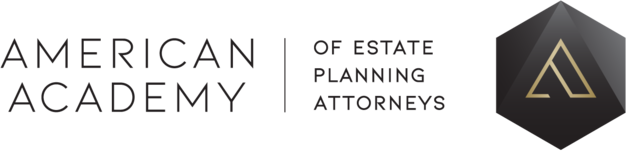 The logo for the american academy of estate planning attorneys.