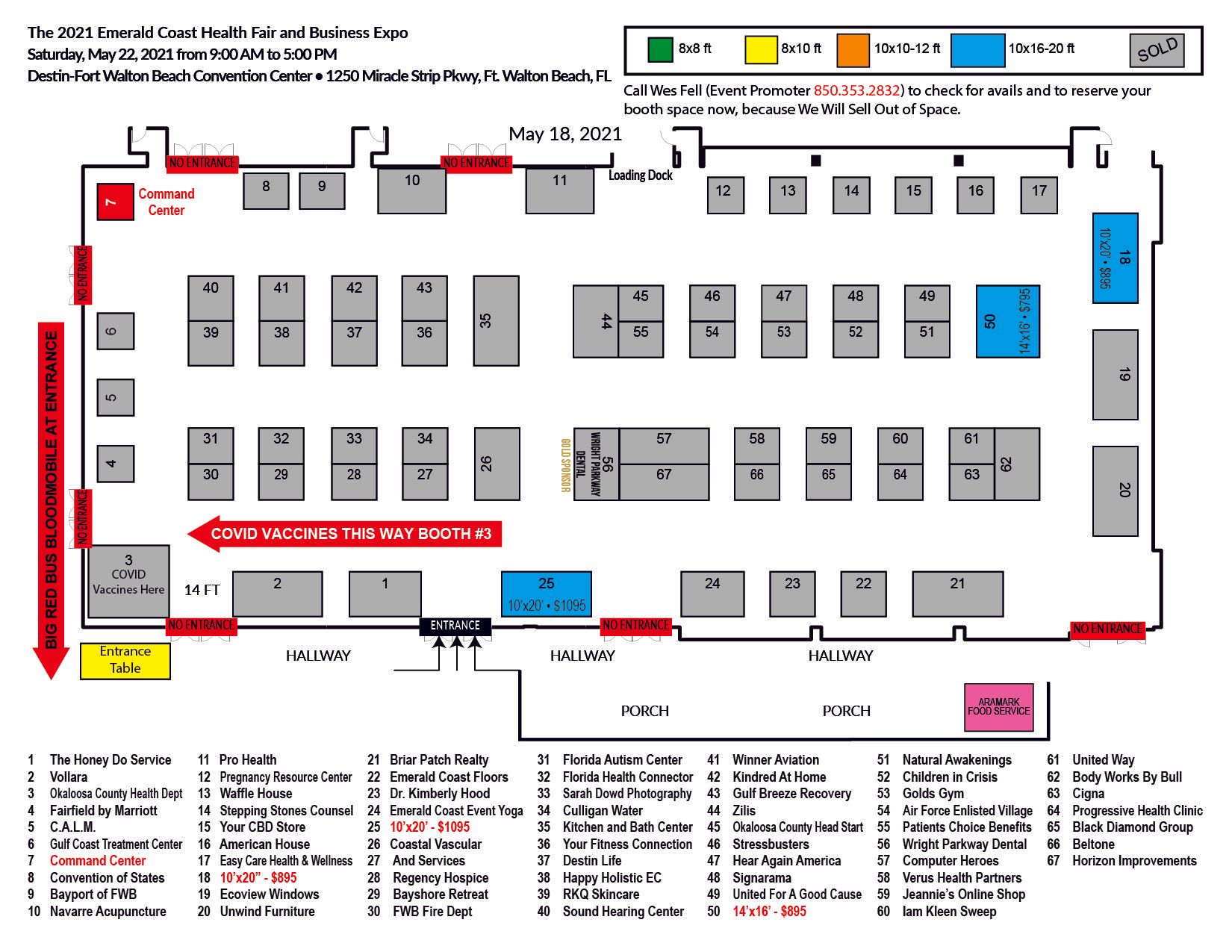 Health Vendor Layout — Destin, FL — Paradise Promotions of the Emerald Coast LLC Health Vendor Layout — Destin, FL — Paradise Promotions of the Emerald Coast LLC