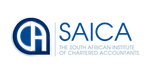 SAICA logo with blue circular monogram and gray organization name text