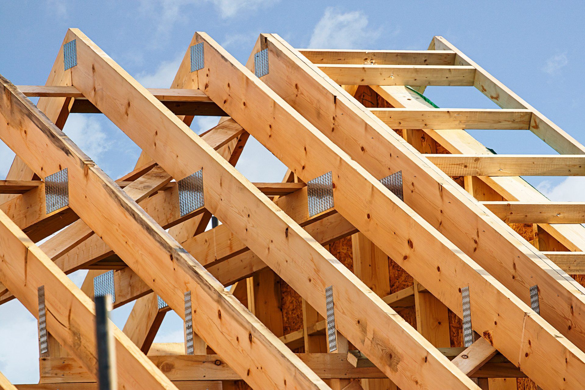 Holzkonstruktion eines Daches