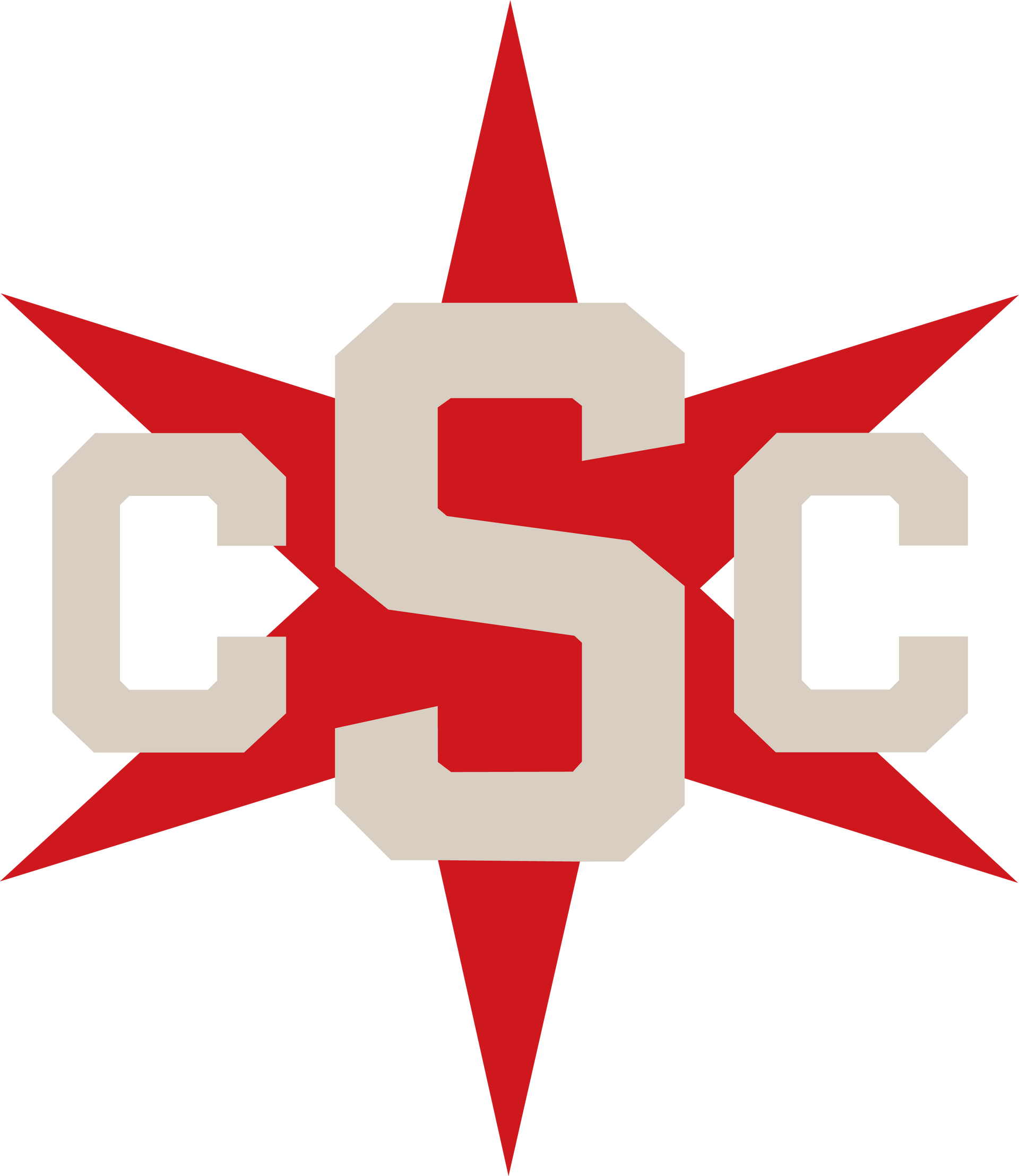 Red and white CSC star logo with large block letters
