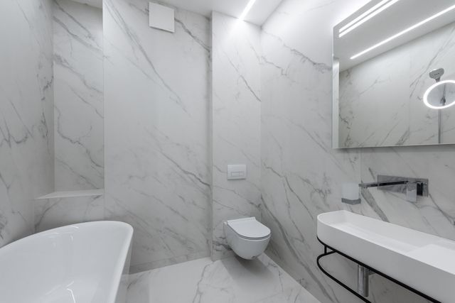 Picture of bathroom renovation and bathroom tiling completed  Hackney Bathroom Fitters.