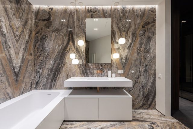 Picture ofLuxury bathroom renovation and bathroom tiling completed  by Hackney Bathroom Fitters.