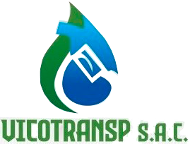 Un logotipo para una empresa llamada vicotransp sac