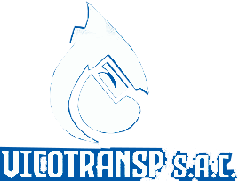 Un logo azul y blanco para uicotransp sac