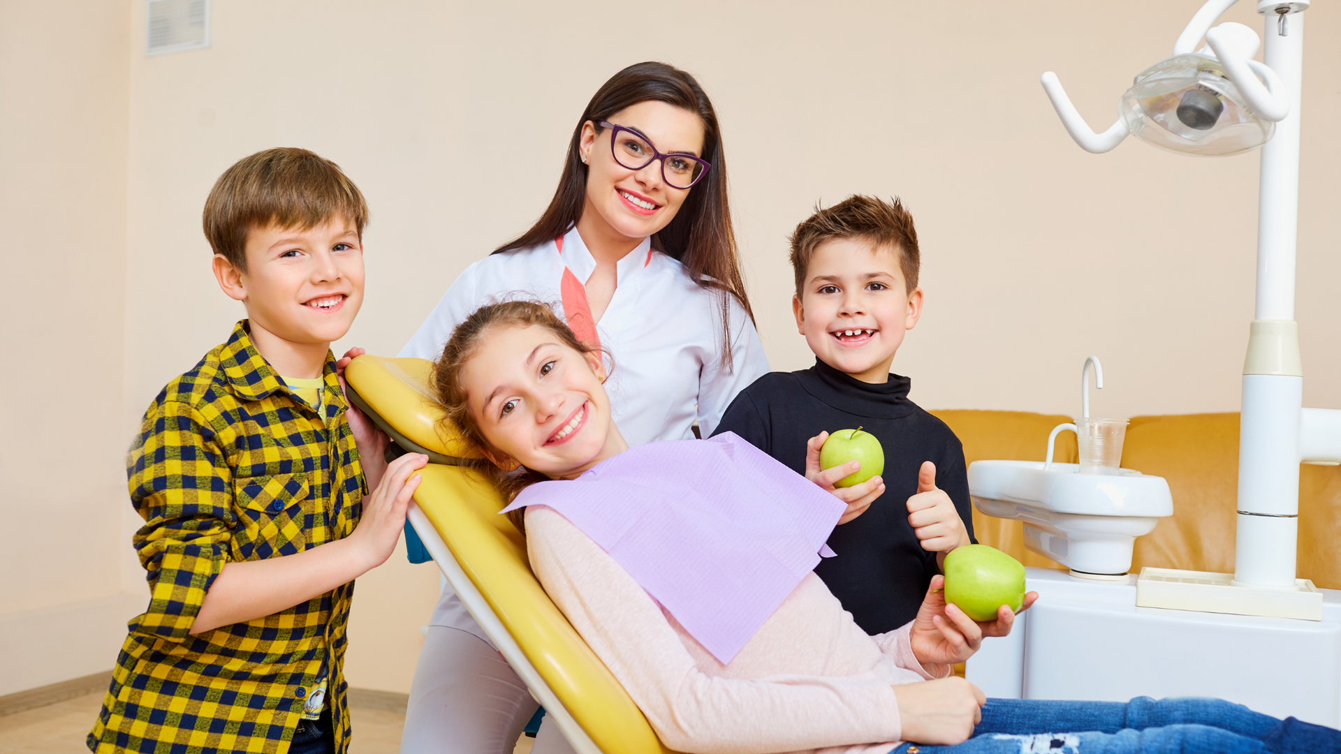 Children visiting a pediatric dentist