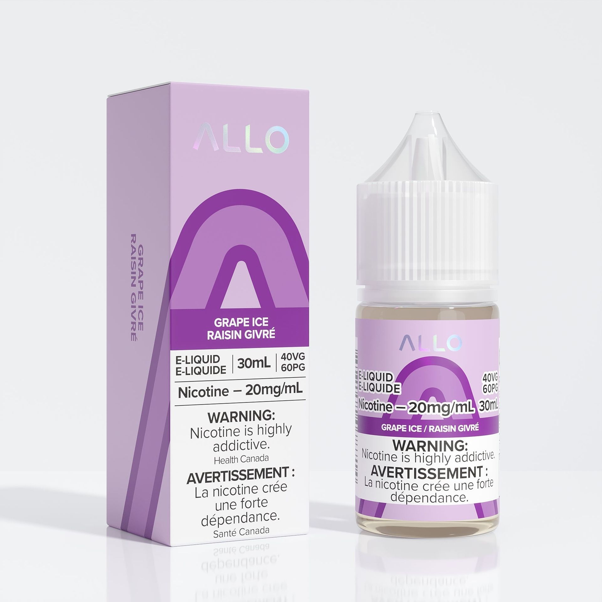 Allo E-Liquid - Grape Ice 20mg/30mL