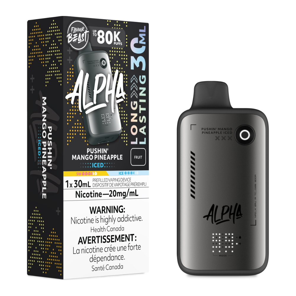 Flavour Beast Alpha Disposable - Pushin Mango Pineapple Iced 20mg