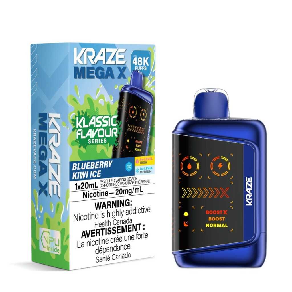 Kraze Mega X Klassic - Blueberry Kiwi Ice 20mg