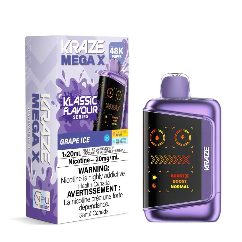 Kraze Mega X Klassic - Grape Ice 20mg