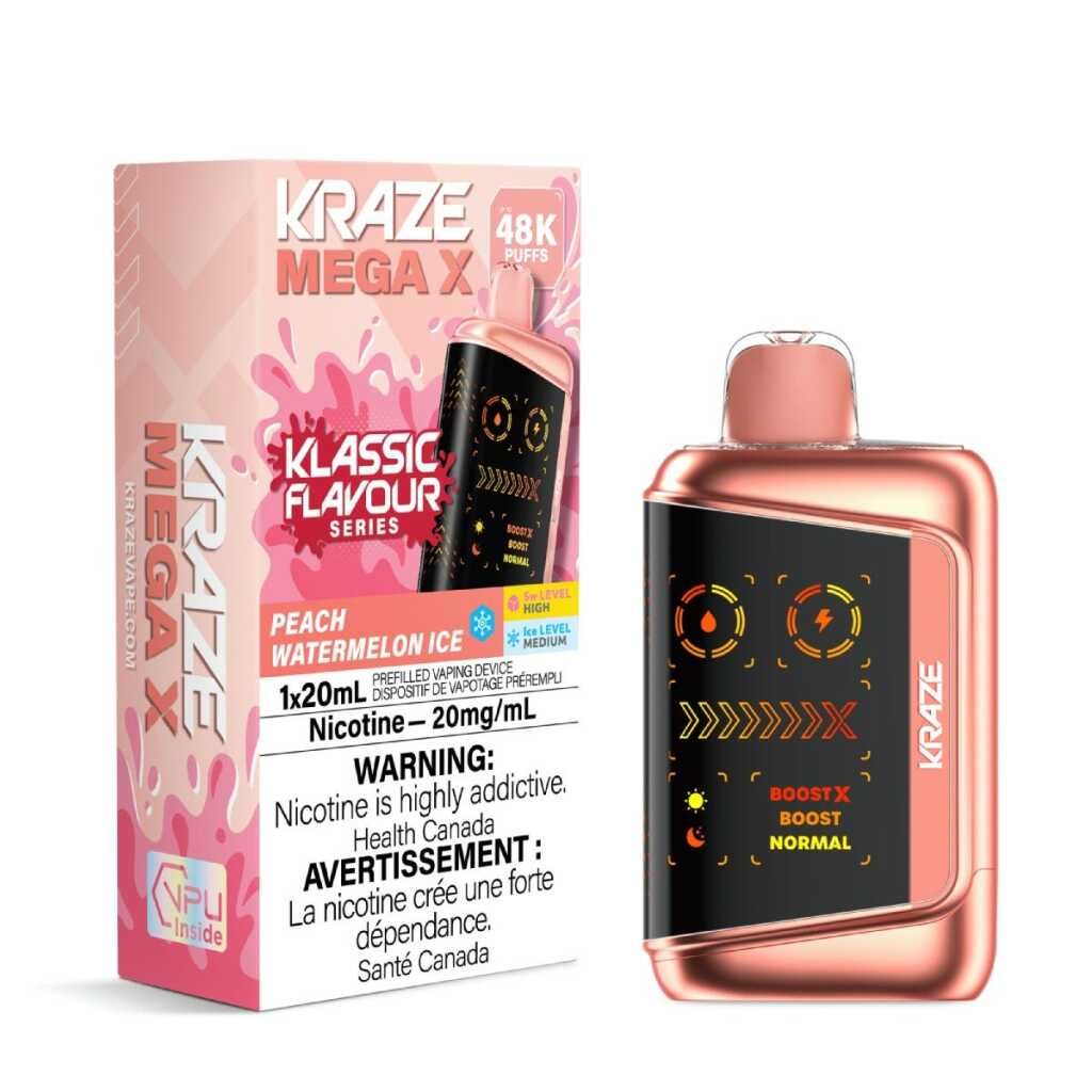 Kraze Mega X Klassic - Peach Watermelon Ice 20mg