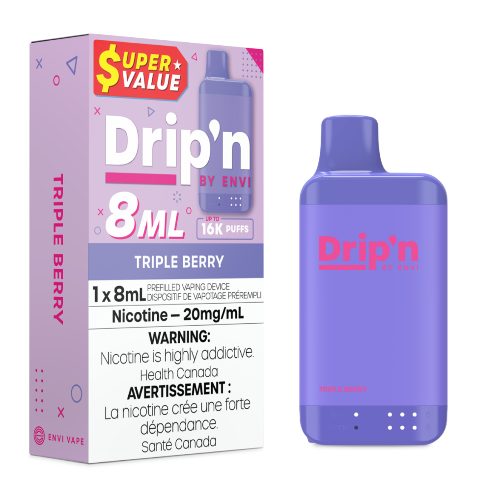 Dripn by Envi 8mL Disposable - Triple Berry 20mg