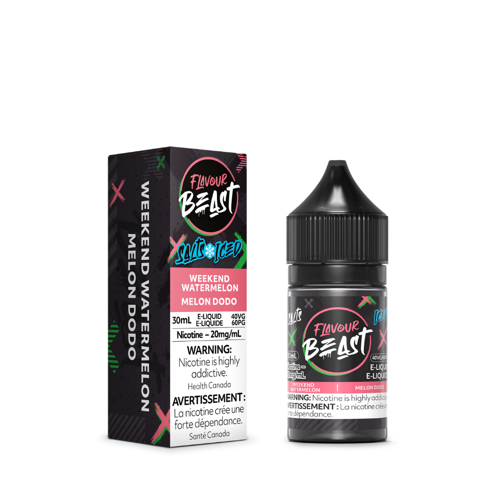 Flavour Beast E-Liquid - Weekend Watermelon Iced 10mg/30mL