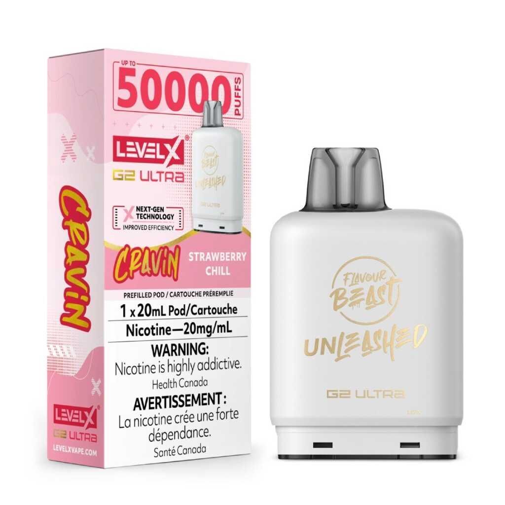 Level X G2 Ultra Pod 20mL - Unleashed - Cravin Strawberry Chill 20mg