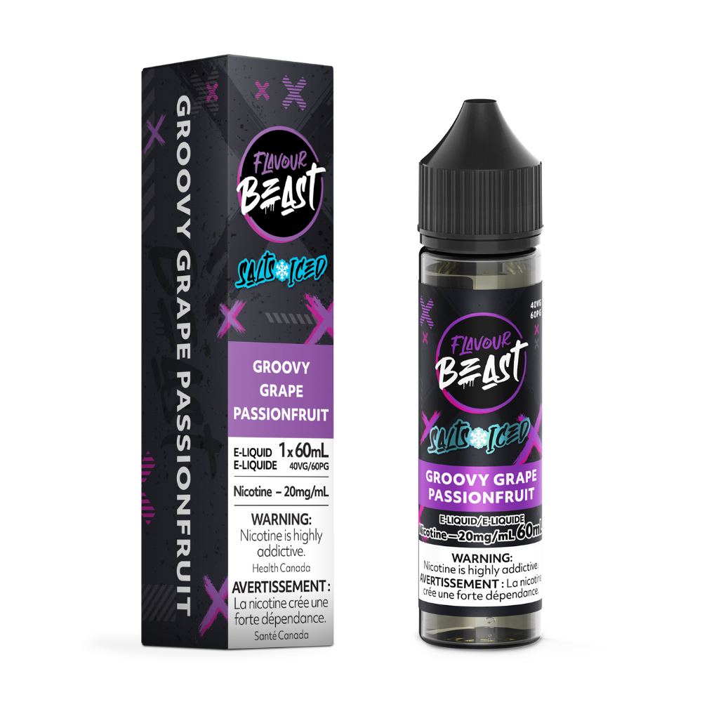 Flavour Beast E-Liquid - Groovy Grape Passionfruit Iced 20mg/60mL