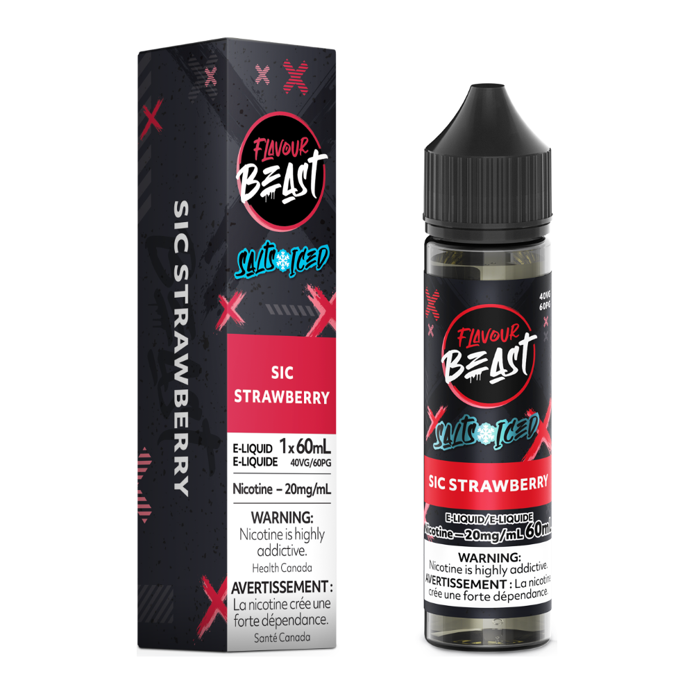Flavour Beast E-Liquid - Sic Strawberry Iced 20mg/60mL