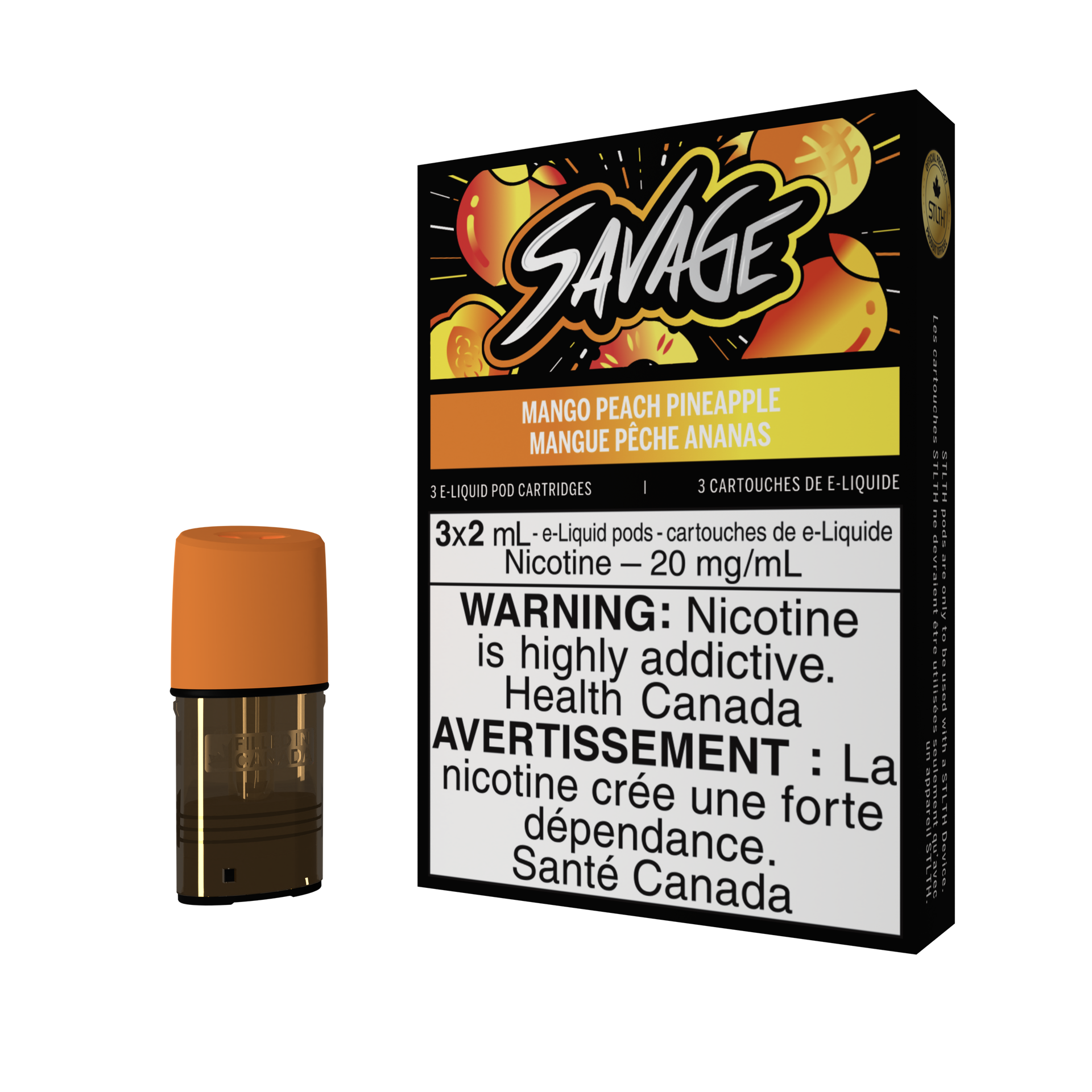 STLTH Pod Pack Savage Mango Peach Pineapple (3 Pack)