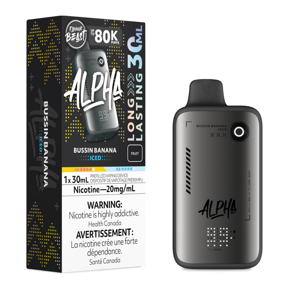 Flavour Beast Alpha Disposable - Bussin Banana Iced 20mg
