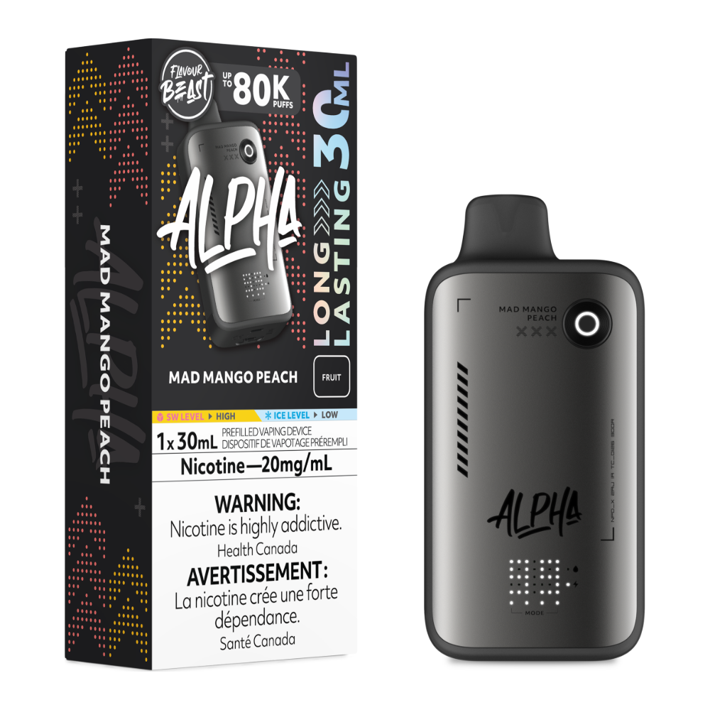 Flavour Beast Alpha Disposable - Mad Mango Peach 20mg