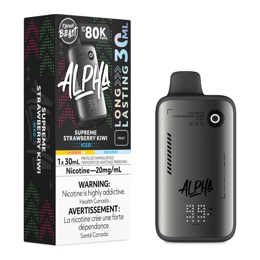 Flavour Beast Alpha Disposable - Supreme Strawberry Kiwi Iced 20mg