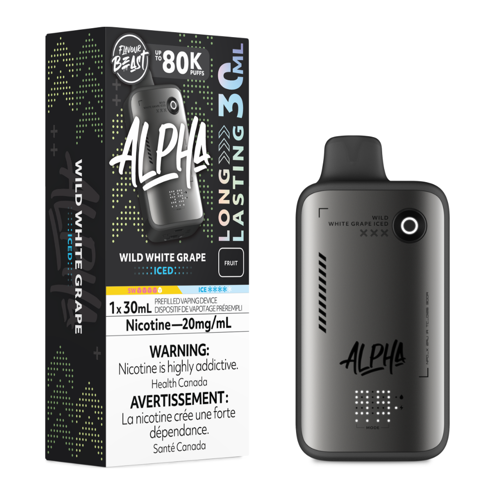 Flavour Beast Alpha Disposable - Wild White Grape Iced 20mg