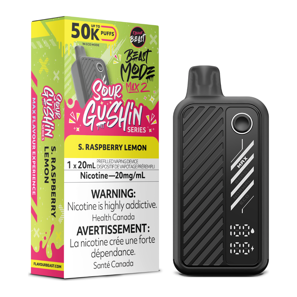 Flavour Beast Beast Mode Max 2 Disposable - S.G. S. Raspberry Lemon 20mg