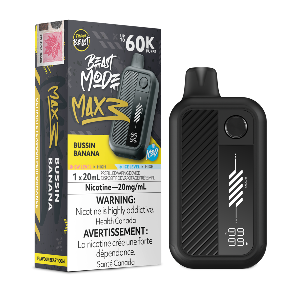 Flavour Beast Beast Mode Max 3 Disposable - Bussin Banana Iced 20mg