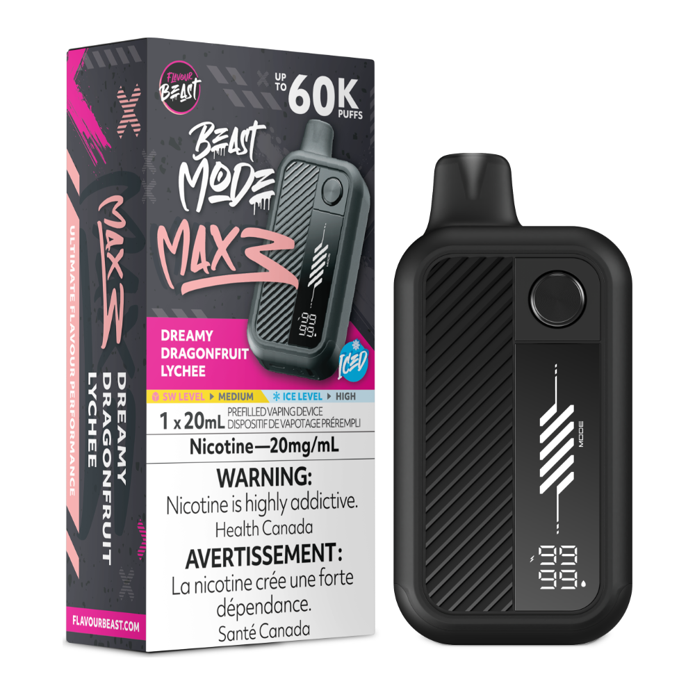 Flavour Beast Beast Mode Max 3 Disposable - Dreamy Dragonfruit Lychee Iced 20mg