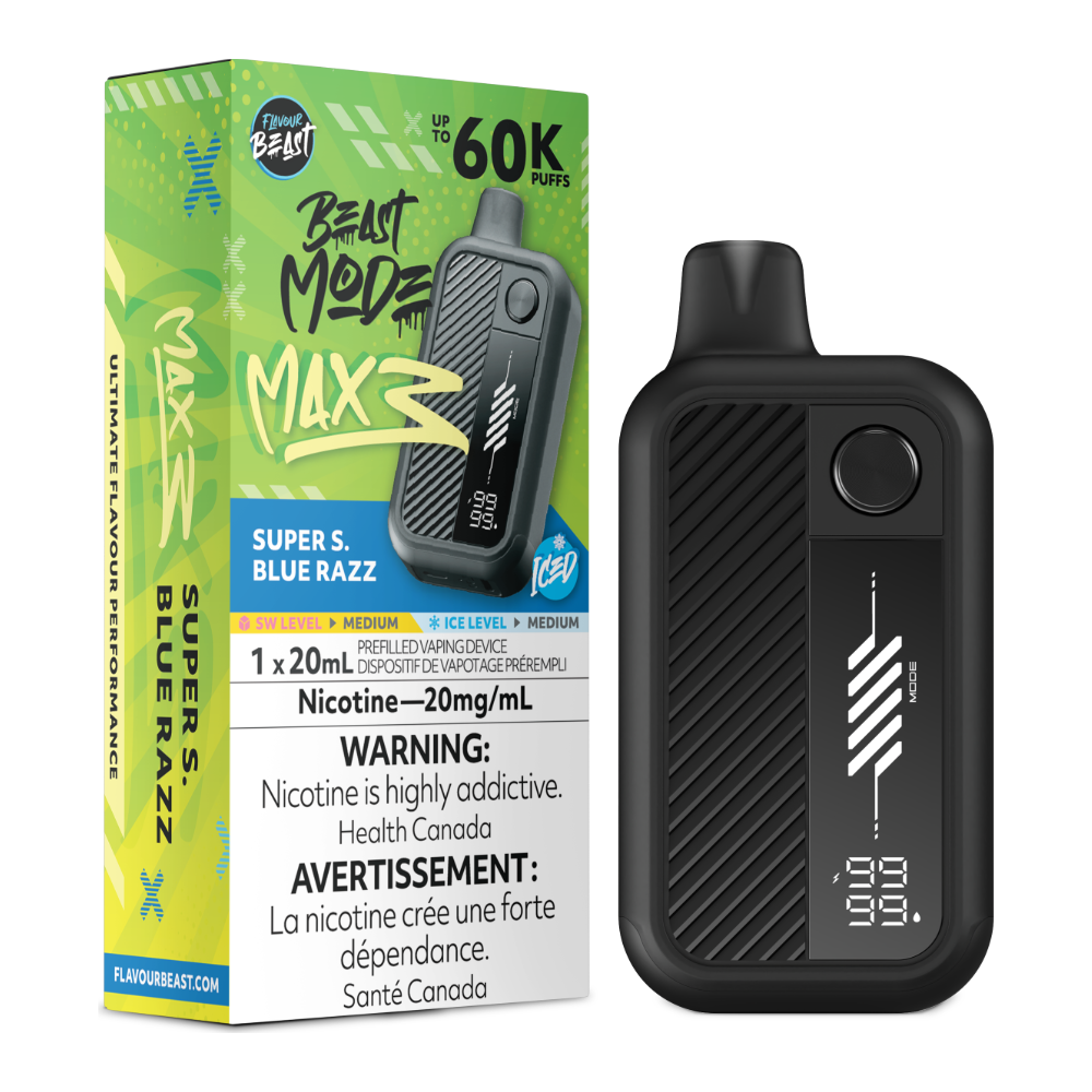 Flavour Beast Beast Mode Max 3 Disposable - Super S. Blue Razz Iced 20mg