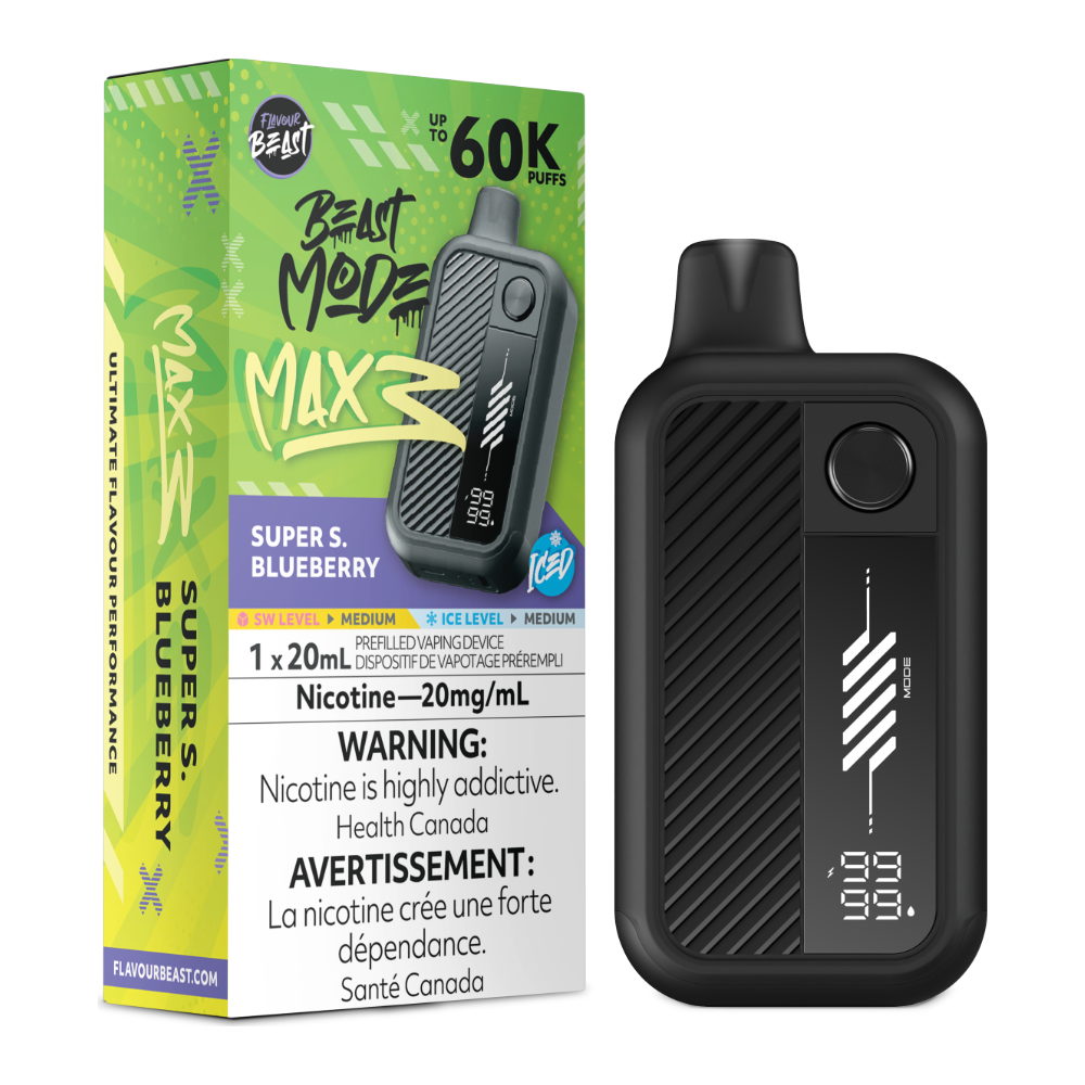 Flavour Beast Beast Mode Max 3 Disposable - Super S. Blueberry Iced 20mg