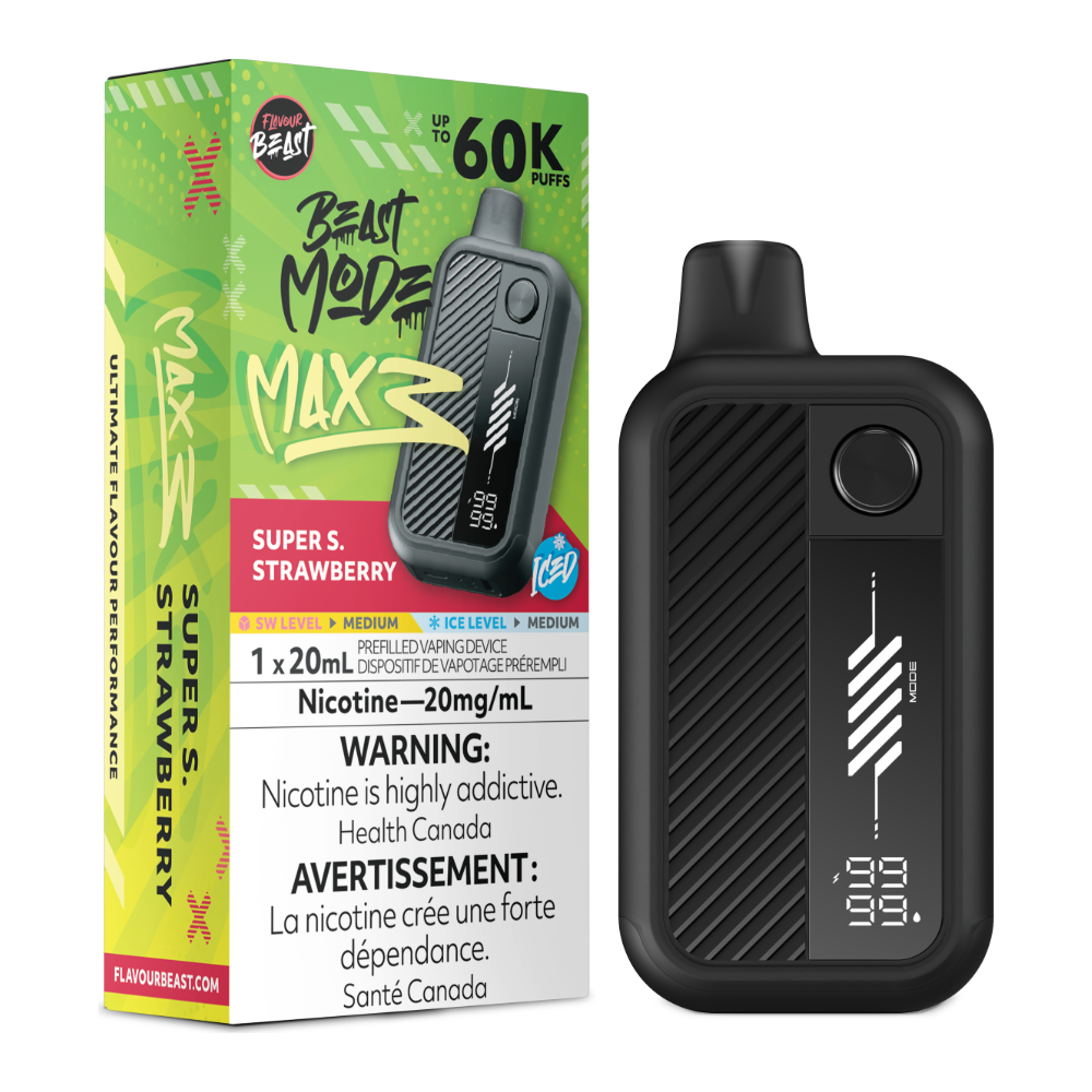 Flavour Beast Beast Mode Max 3 Disposable - Super S. Strawberry Iced 20mg