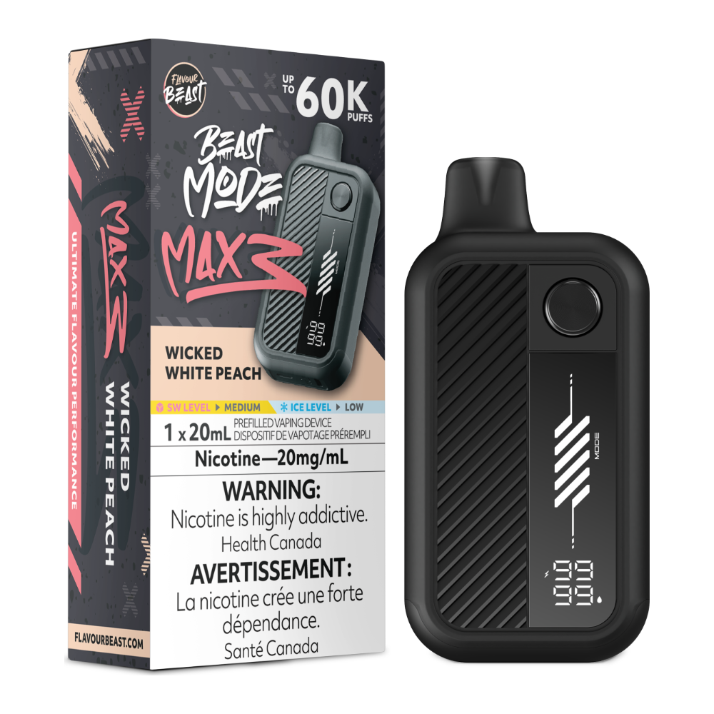 Flavour Beast Beast Mode Max 3 Disposable - Wicked White Peach 20mg