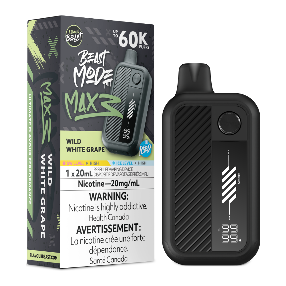 Flavour Beast Beast Mode Max 3 Disposable - Wild White Grape Iced 20mg