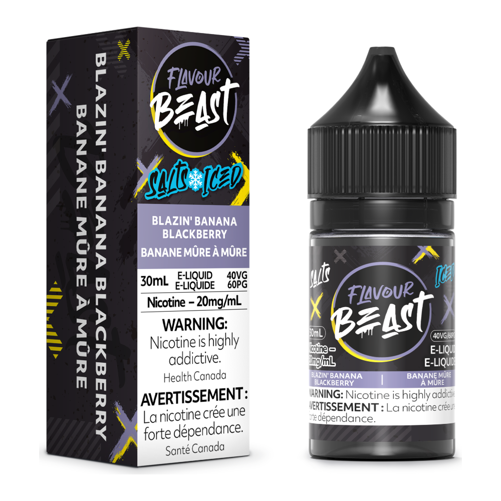 Flavour Beast E-Liquid - Blazin Banana Blackberry Iced 20mg/30mL