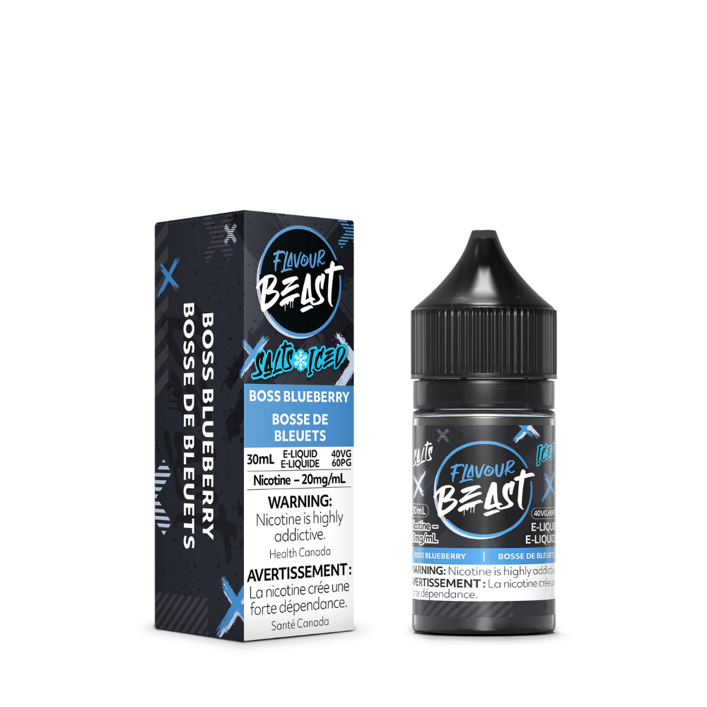 Flavour Beast E-Liquid - Boss Blueberry Iced 10mg/30mL