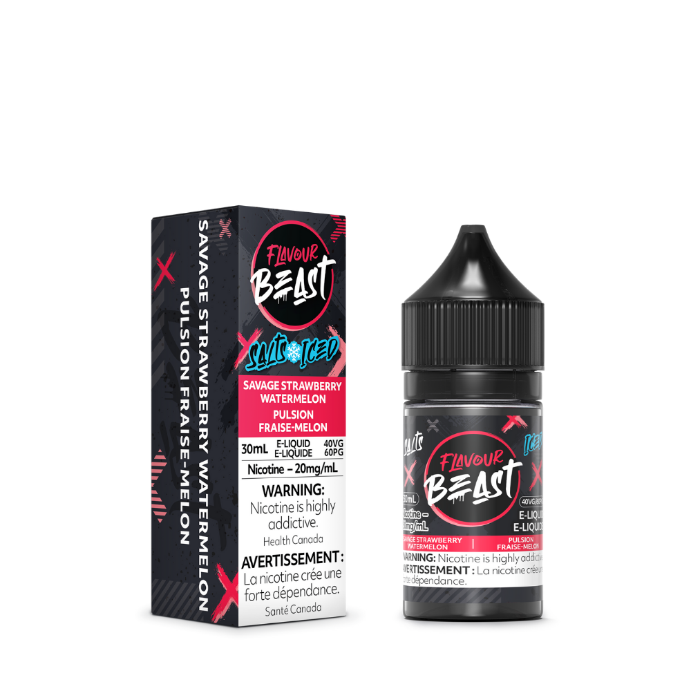 Flavour Beast E-Liquid - Savage Strawberry Watermelon Iced 10mg/30mL
