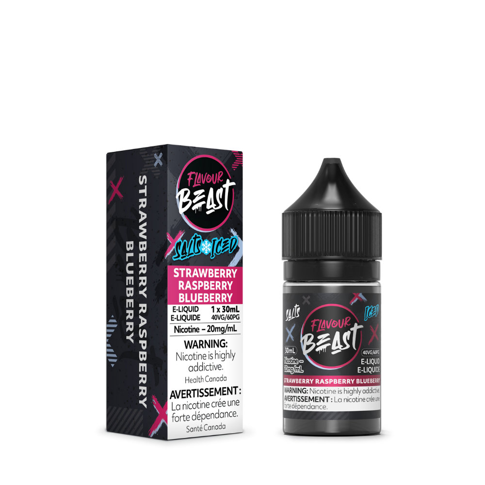 Flavour Beast E-Liquid - Strawberry Raspberry Blueberry Iced 20mg/30mL