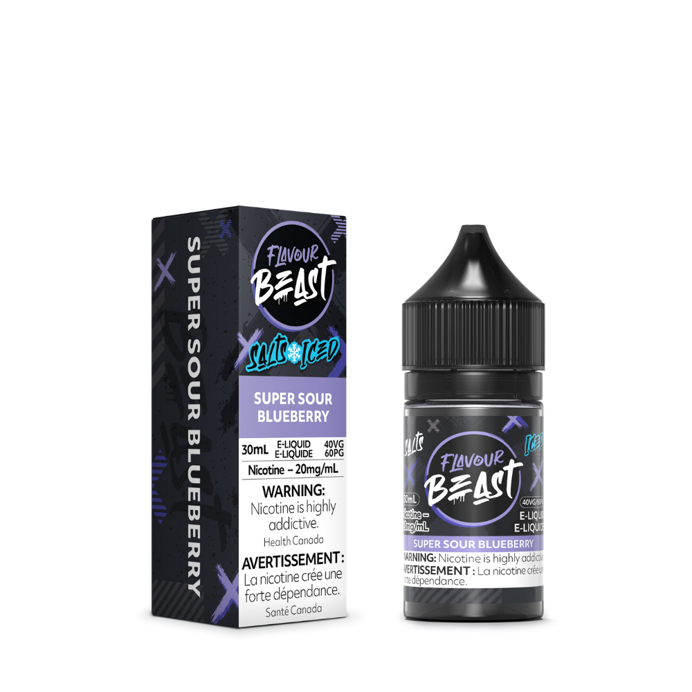 Flavour Beast E-Liquid - Super Sour Blueberry Iced 10mg/30mL