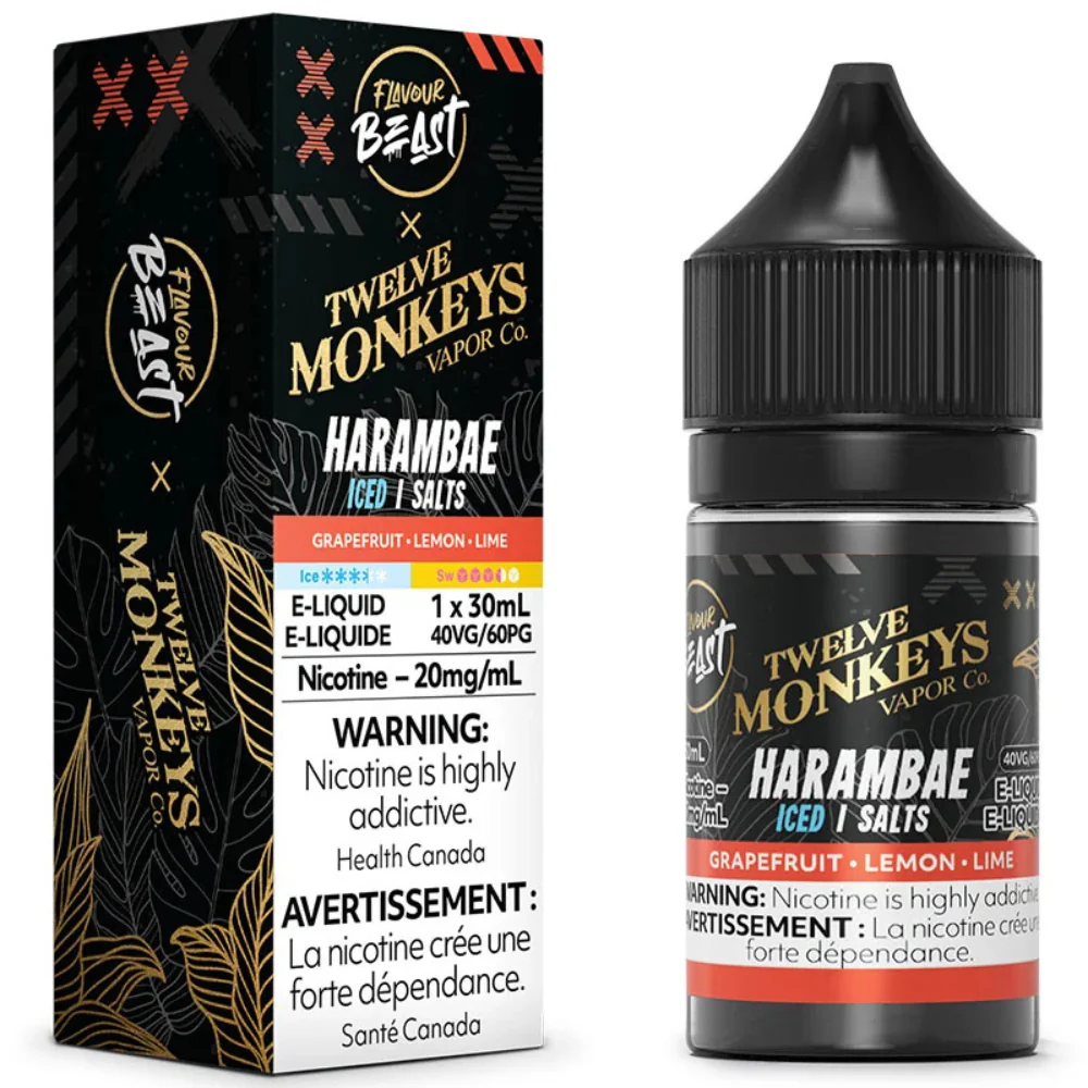 Flavour Beast x 12 Monkeys E-Liquid - Harambae Iced 20mg/30mL