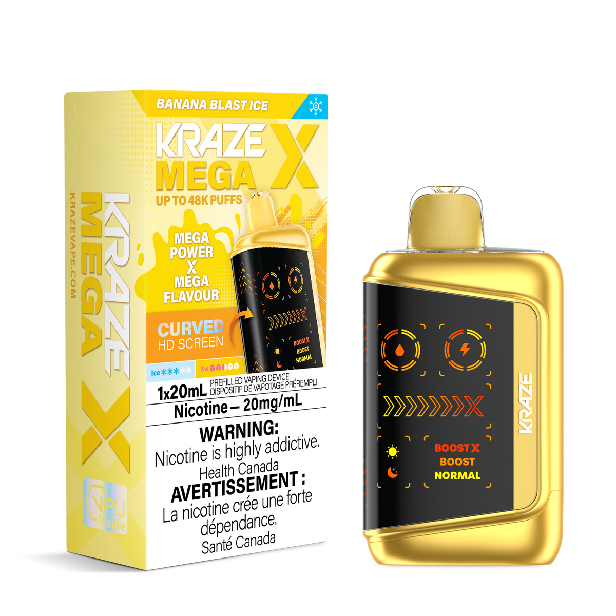 Kraze Mega X - Banana Blast Ice 20mg