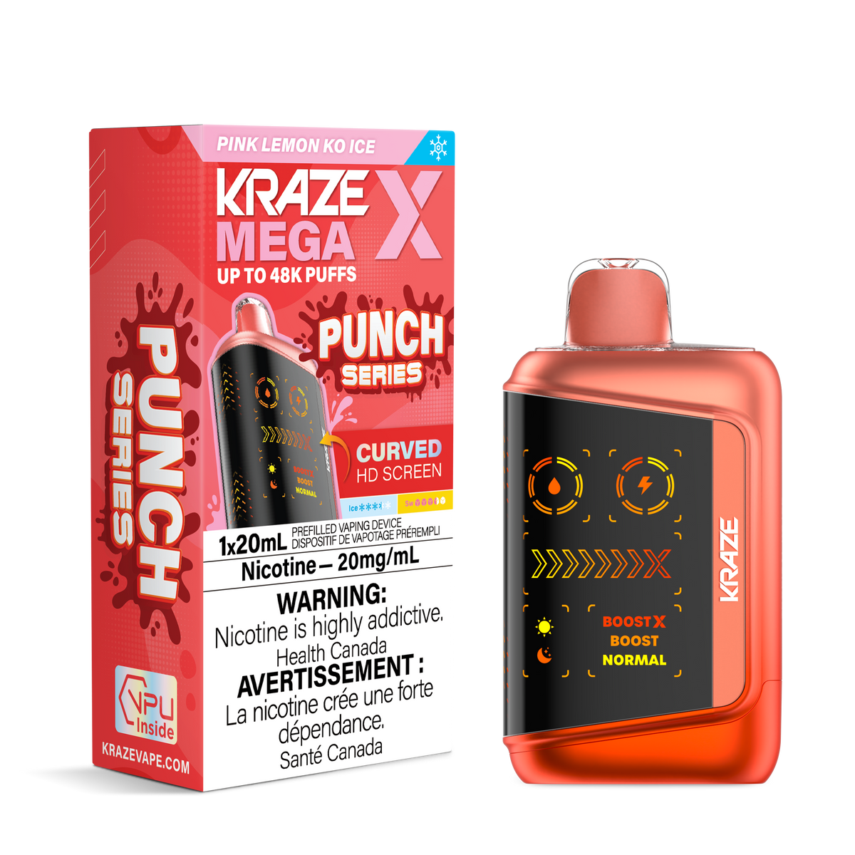 Kraze Mega X - Pink Lemon KO Ice 20mg