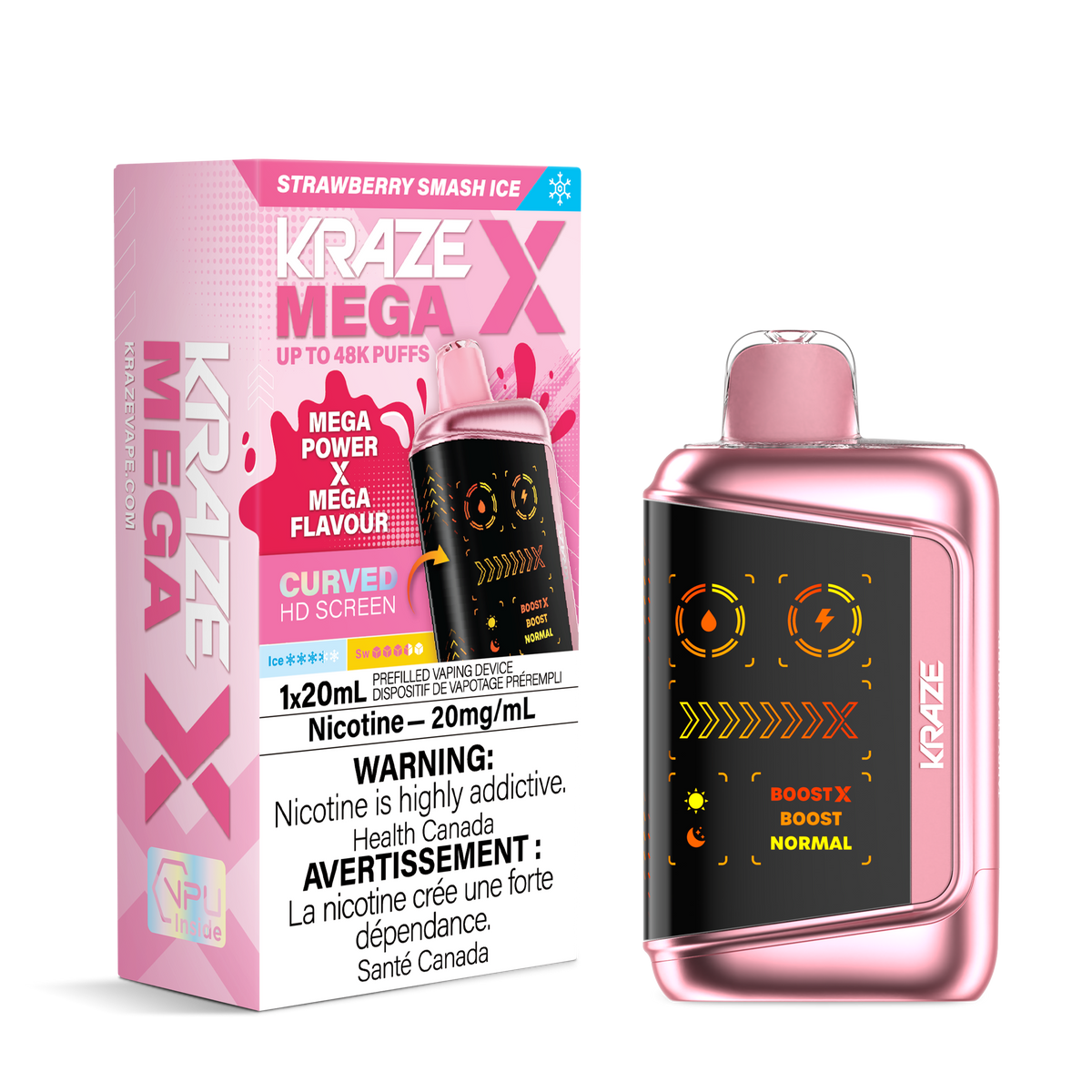 Kraze Mega X - Strawberry Smash Ice 20mg