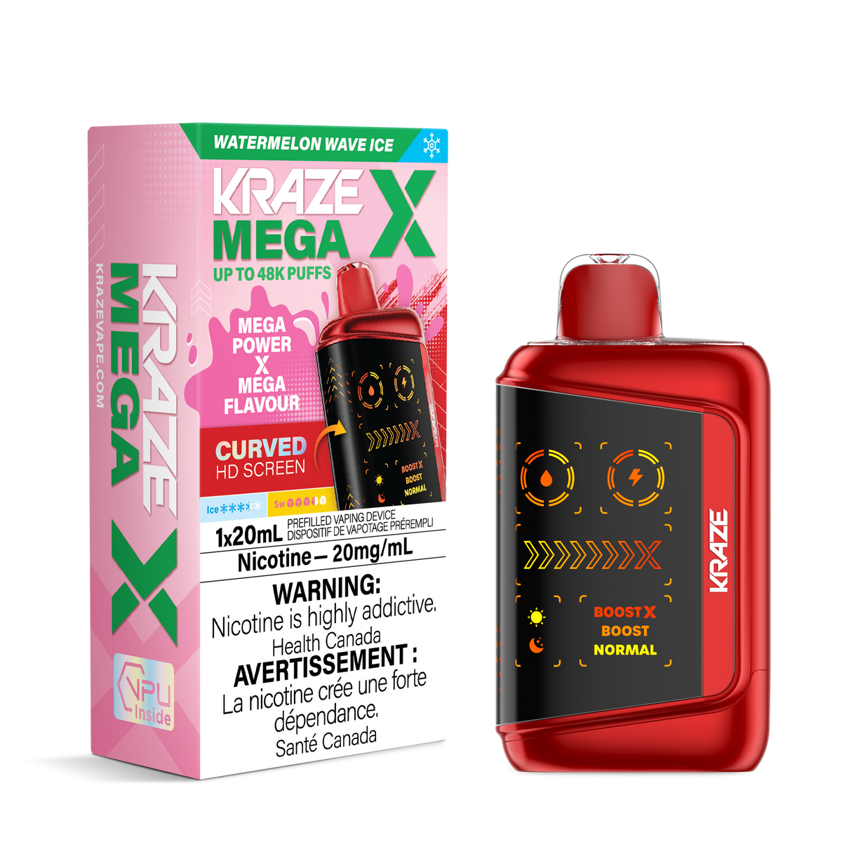 Kraze Mega X - Watermelon Wave Ice 20mg
