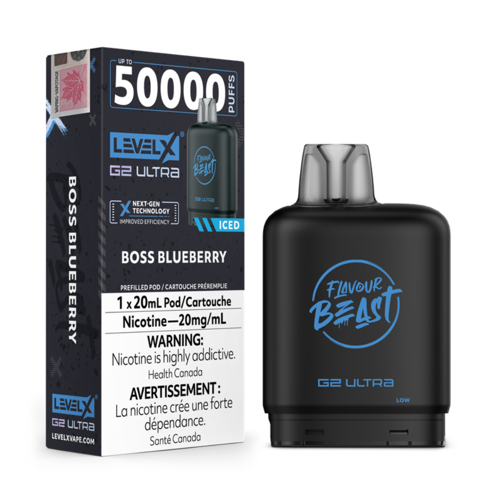 Level X G2 Ultra Pod 20mL - Flavour Beast - Boss Blueberry Iced 20mg